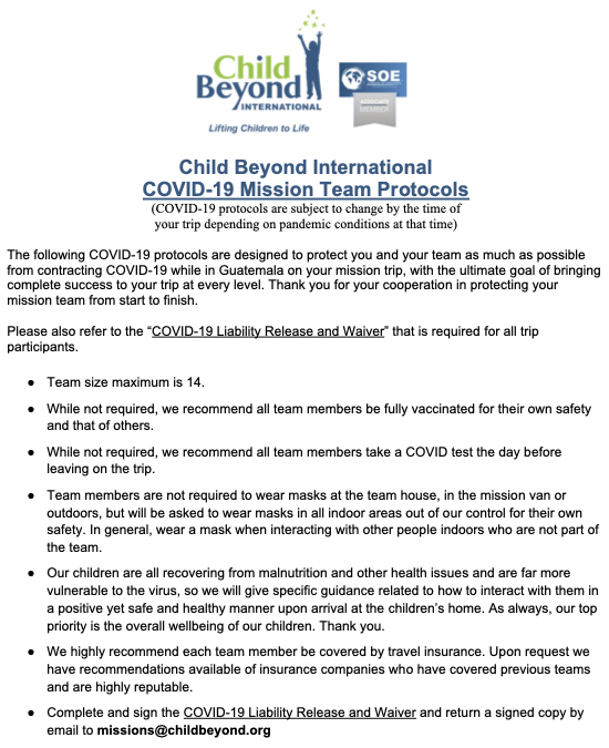 Covid protocols